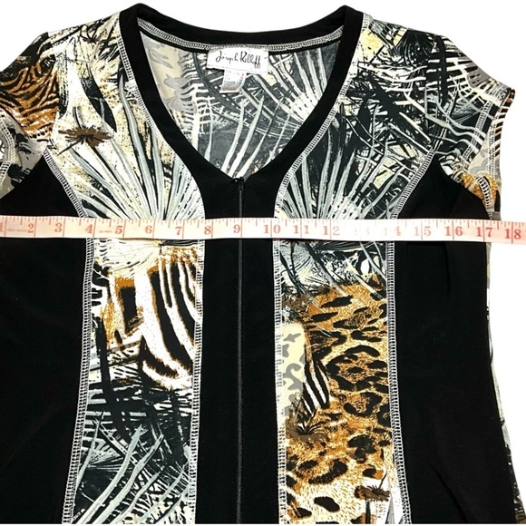 JOSEPH RIBKOFF 2 Piece Top and Skirt Set Zipper Front Top Pull On Skirt Sz 8-10 - Picture 8 of 13